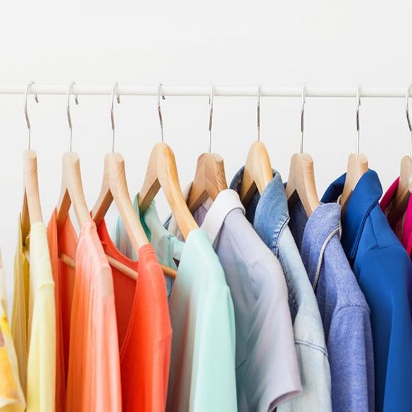colorful clothing on rack